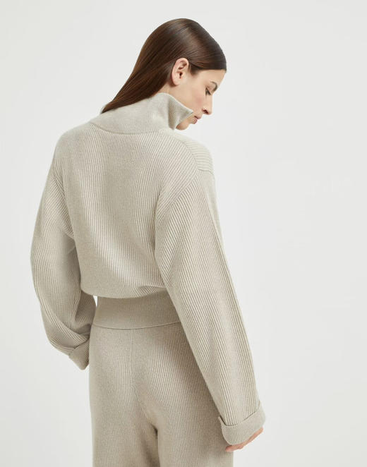 半高领羊绒针织开衫。自己备注号码 商品图2