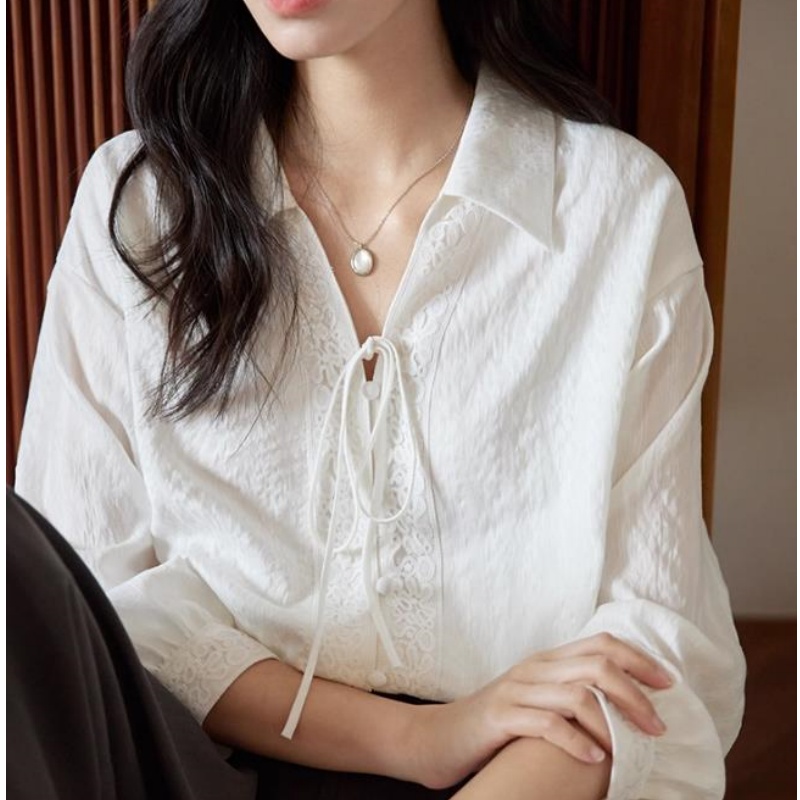 2026春季松弛感新款衬衫【 AVANN 棉&缎面&雪纺长袖衬衫衬衣】