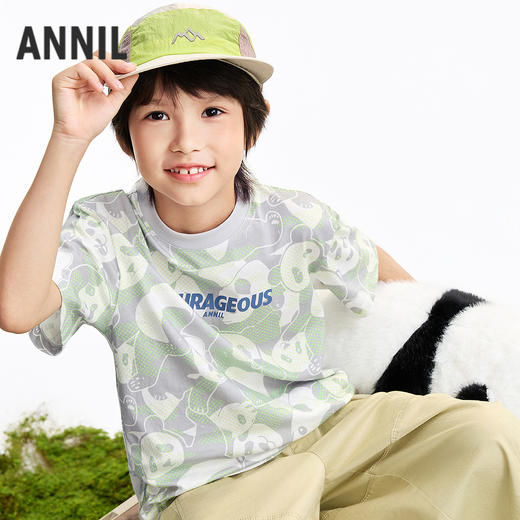 男童圆领短袖针织衫夏季新款安奈儿童装EB621626 商品图1