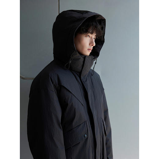 GXG男装 机能风连帽羽绒服双色加厚外套短款羽绒服 25年冬热卖 商品图2
