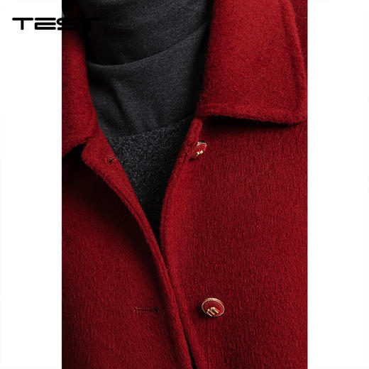 春上新红色双面呢羊毛大衣高级感洋气小个子短款外套2261045 商品图2