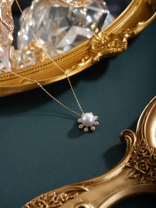 子佩集【炽热光芒】银S925珍珠惜王妃套链项链【MLTL049】镀金太阳花2602 商品图5