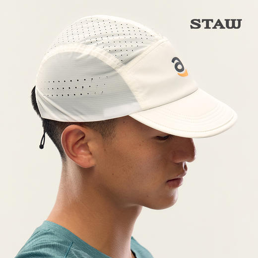 STAW世拓短檐透气跑步帽轻量防水防风可调节马拉松训练运动遮阳帽 商品图1