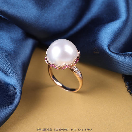【红莲映月】珍珠戒指   ZZ12506013 商品图1