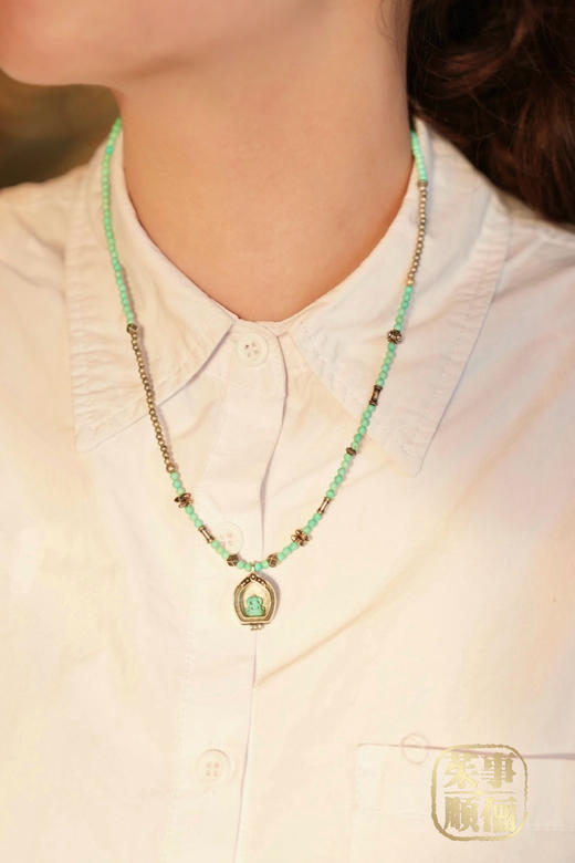 【26年女神樱花季】【茱事顺俪】925银绿松石项链 商品图4