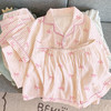 【59元1套起】春夏新品❗️超甜美家居服套装柔软细腻，宅家舒眠系，上身就不想脱下来！蝴蝶结条纹ins韩系印花皱布睡衣女短袖三件套 商品缩略图4