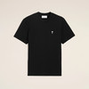 AMI PARIS 男士心形徽标刺绣棉质圆领短袖T恤 黑色 HTS346 724 045 商品缩略图0