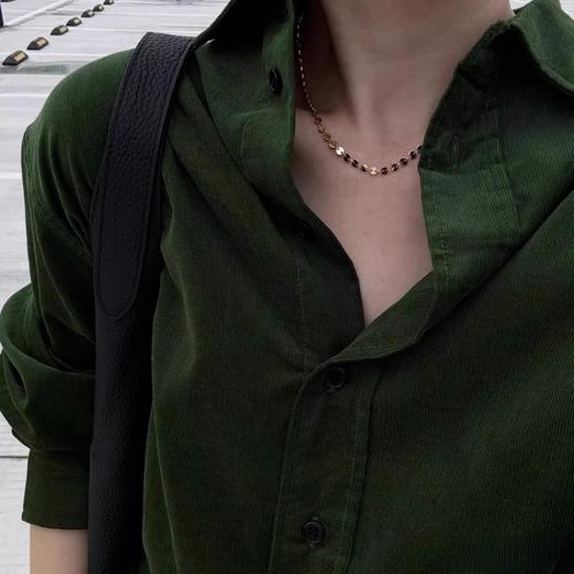 下单3-7天发货！【春季新款】LONGNVFAIR 灯芯绒全棉衬衫 三色可选；百分百全棉衬衫，显白一绝；灯芯绒面料软糯有质感；经典衬衫剪裁不挑身材，可单穿可叠穿 商品图13