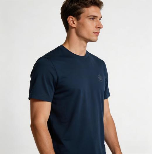 【莱赛尔蚕丝外穿】SCHIESSER舒雅春夏男士纯色莱赛尔+蚕丝 舒适圆领短袖休闲舒适上衣35/19927U 商品图1