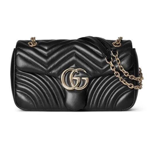 GUCCI 古驰 女士 GG Marmont系列 中号单肩背包 黑色 837267 AAE38 1000 商品图0