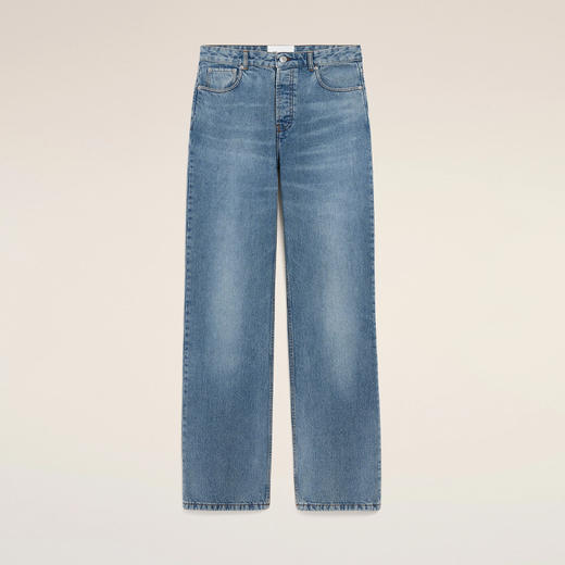 AMI PARIS 男士字母徽标贴片休闲牛仔裤 蓝色 HTR450 DE0046 480 商品图0