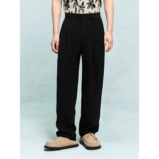 GXG男装 宽松锥形西装裤通勤商务正装裤男休闲长裤 25年夏季热卖 商品图3