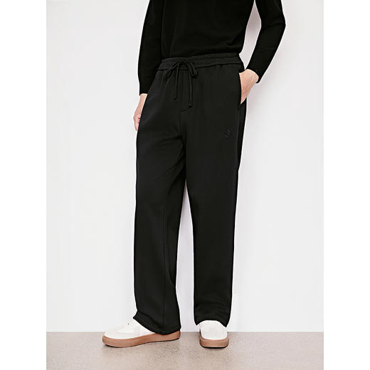 GXG男装 肌理加绒直筒休闲裤简约长裤运动卫裤男 2025年冬季热卖 商品图2