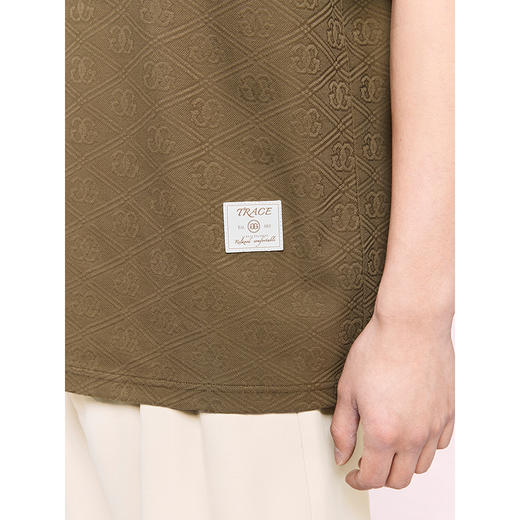 GXG男装 圆领T恤暗纹满印上衣短袖针织 2025年夏季热卖 商品图4