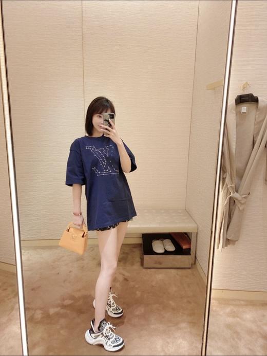 驴家 25ssStitch数连刺绣短袖T恤 男女同款（DY） 商品图5