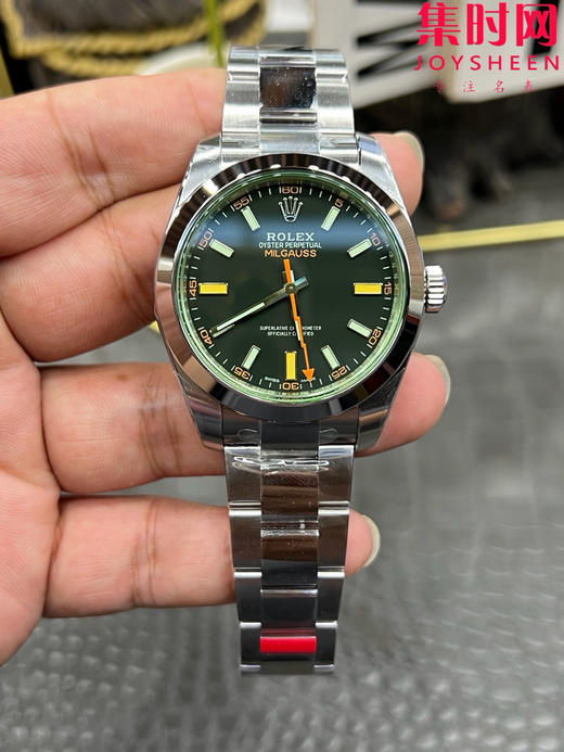 VS劳力士MILGAUSS格磁型系列M116400 闪电针 绿玻璃 板带 丹东3131机 男士腕表 表径40mm 商品图0