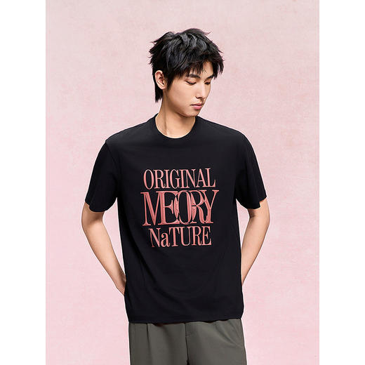 GXG男装 圆领T恤图案印花上衣短袖针织 2025年夏季热卖 商品图2