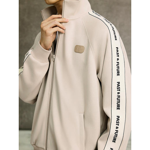 GXG男装 卫衣拉链开衫侧边织带长袖上衣 春季热卖G25X311001 商品图4