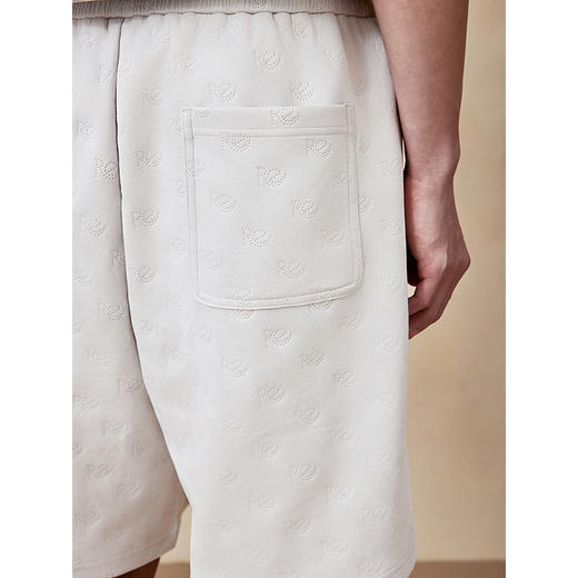 GXG男装 仿麂皮休闲短裤满印休闲裤男裤25年夏季热卖G25X222044 商品图4