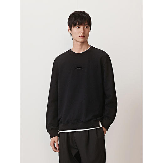 GXG男装 圆领卫衣双色假两件长袖内搭上衣 2025秋季热卖 商品图2