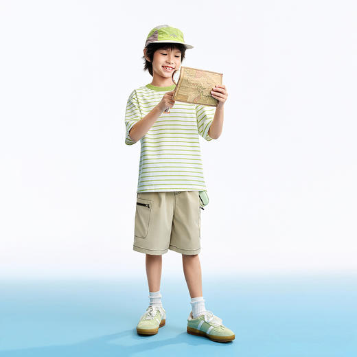 男童全腰梭织中裤夏季新款安奈儿童装EB626588 商品图3