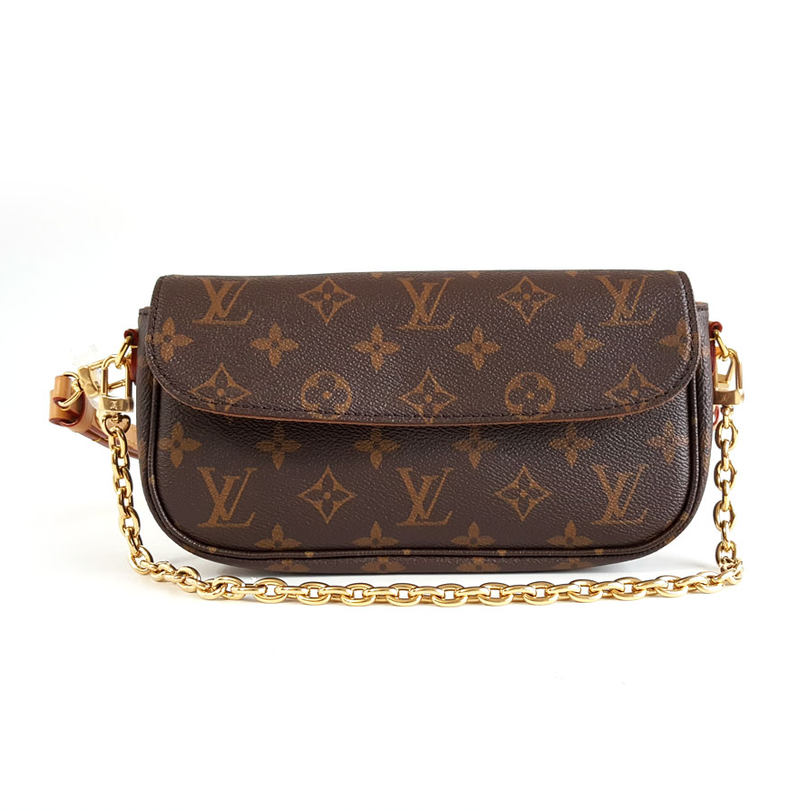 【95新】LV路易威登M81911棕色老花Ivy腋下包链条包单肩包女士230226NJS22