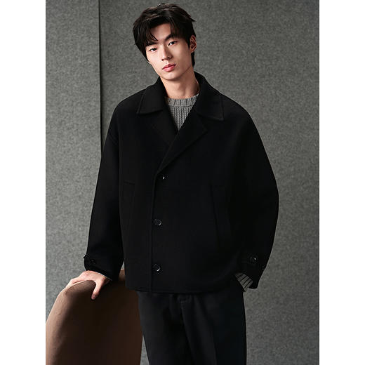 GXG男装 经典西装翻领单排扣短大衣夹克外套 25年冬季热卖 商品图2