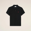 【三】AMI PARIS 中性心性徽标刺绣棉质短袖polo衫 黑色 BFUPL001 760 001 商品缩略图0
