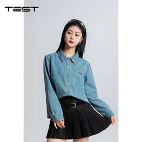 春上新时尚韩版宽松款牛仔衬衣1261029