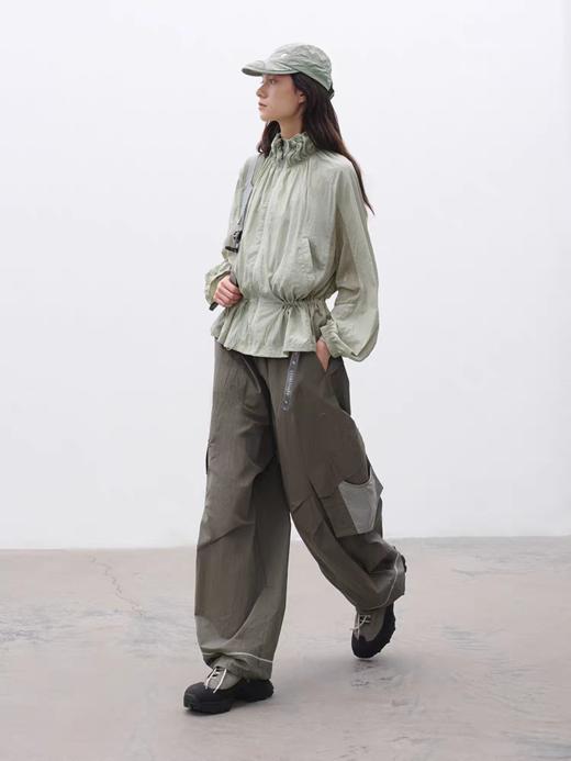 半圆/C65210030/防晒休闲网眼拼接抽绳立领外套 商品图1