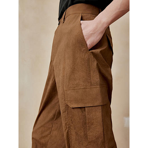 GXG男装 宽松直筒工装裤户外休闲裤男长裤25年夏季热卖G25X022060 商品图4