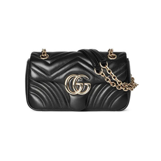 GUCCI 古驰 女士 GG Marmont系列 小号单肩背包 黑色 837280 AAE38 1000 商品图0