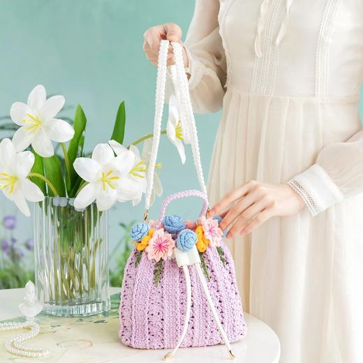 苏苏姐家花惜束口包手工diy编织钩针云小骨毛线团自制包包材料包 商品图2