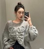 重磅自留！贸易公司！lew粗针手勾徽标廓形套头衫  客供进口马海  针织套头毛衣罩衫 商品缩略图0