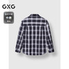 GXG男装 格纹设计字母刺绣时尚通勤宽松长袖衬衫2025年春季热卖 商品缩略图1