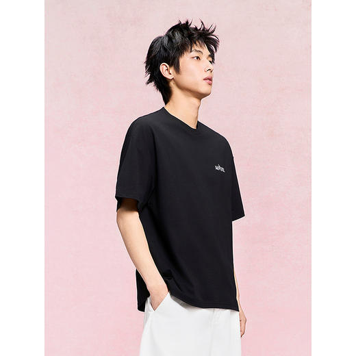 GXG男装 圆领T恤背后大图案印花上衣短袖针织 2025年夏季热卖 商品图2