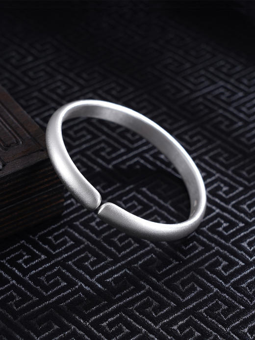 【素心如简】子佩集S999银手工手镯原创设计【55031120】2407 商品图4