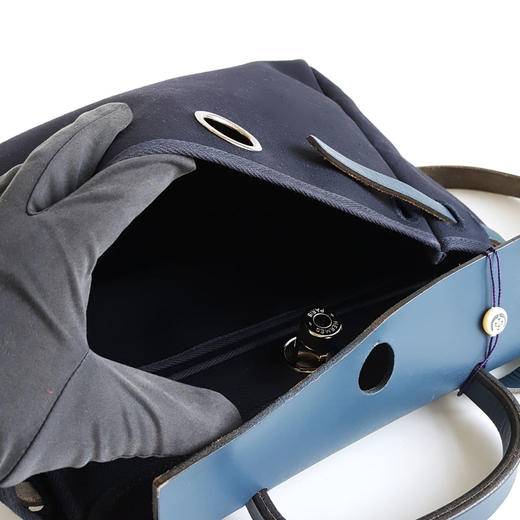 【95新】Hermes爱马仕蓝色帆布拼色herbag 31手提单肩包100226TB07 商品图8