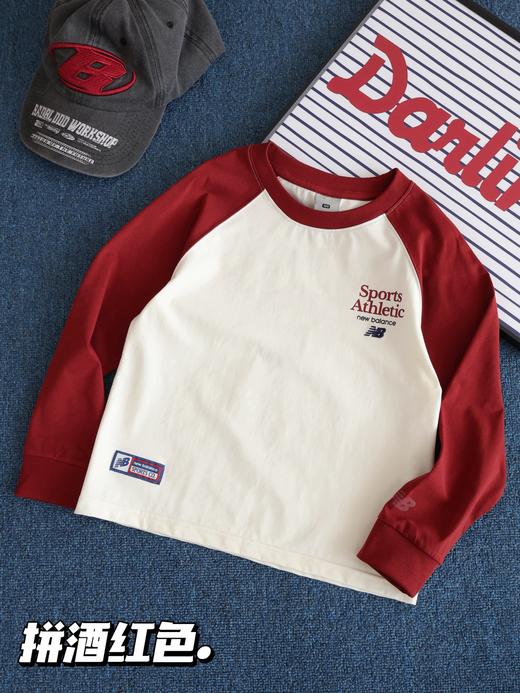 直发 春夏秋都可穿的百搭长袖【NB家撞色插肩袖T恤】 商品图11