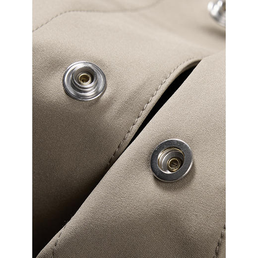 GXG男装 基础卡其色斜纹易打理翻领行政夹克外套 2025春季热卖 商品图3