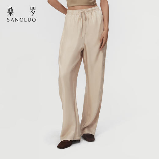 【休闲百搭】SANGLUO睡裤家居长裤凉感挺阔垂感拖地香蕉裤可居家可外穿女 商品图2