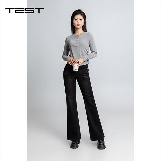 春上新纯色百搭收腰款内搭T恤1261026 商品图3