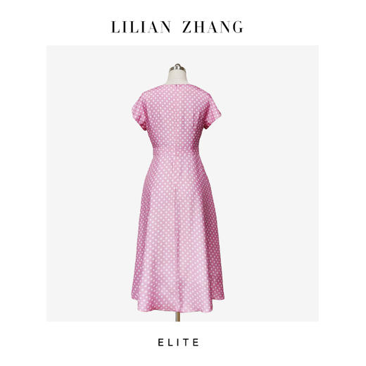 “定制”静奢风「罗马假日」 “粉波蜜语”法式复古波点连衣裙 2501143 商品图2