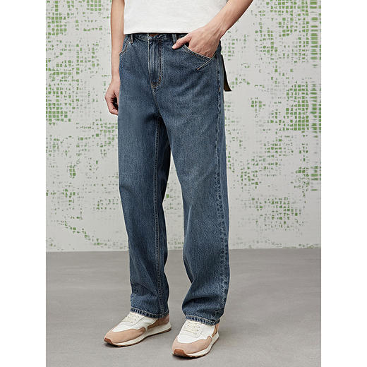 GXG男装 经典水洗直筒牛仔裤2025夏季热卖G25X052035 商品图2