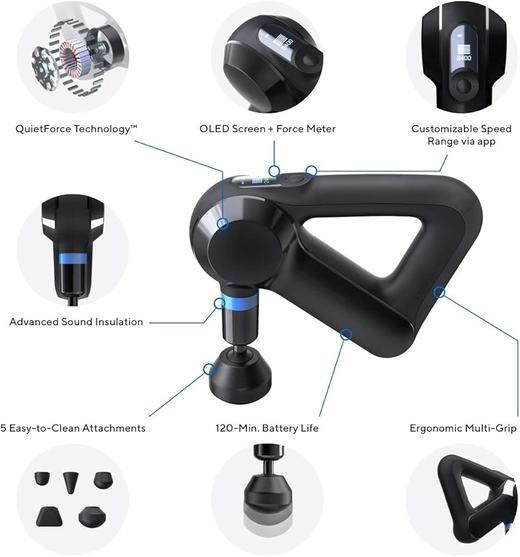 【85新】THERAGUNElite第4代静音蓝牙智能版深层肌肉筋膜 枪全身肌肉放松按摩器高振幅训练按摩枪 商品图4
