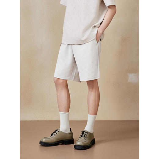 GXG男装 仿麂皮休闲短裤满印休闲裤男裤25年夏季热卖G25X222044 商品图2