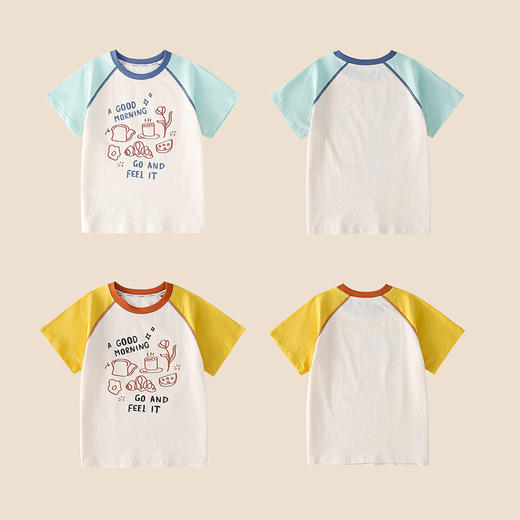 【10A抗菌纯棉】棉花堂夏款早安绵绵童装短袖T恤-- FA61156 商品图5