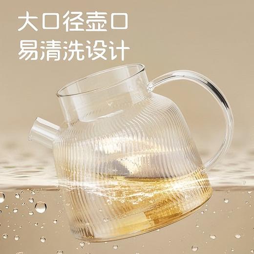 志高（CHIGO）全玻璃养生花茶壶1L 保温恒温一体化 商品图4
