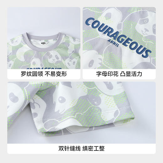 男童圆领短袖针织衫夏季新款安奈儿童装EB621626 商品图4