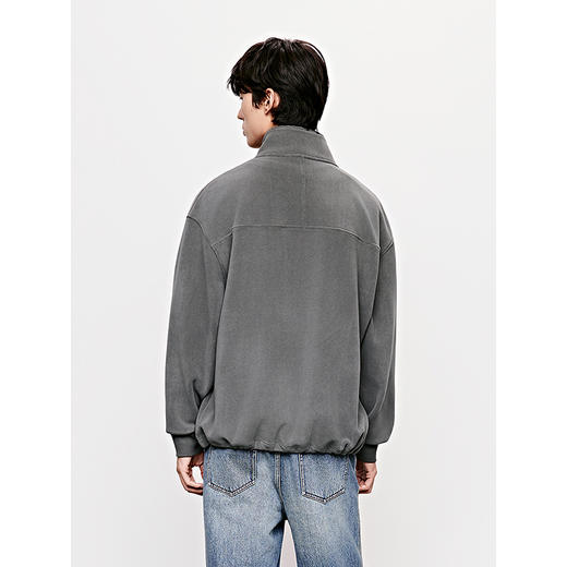 GXG男装 摇粒绒半开襟卫衣厚款上衣长袖卫衣 25冬热卖 商品图3